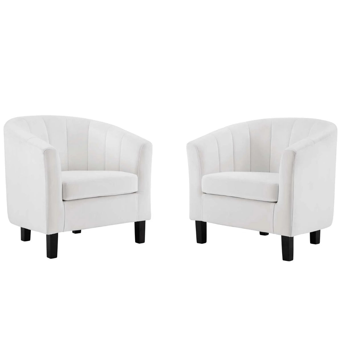 Modway Prospect Channel Tufted Performance Velvet Armchair Set of 2