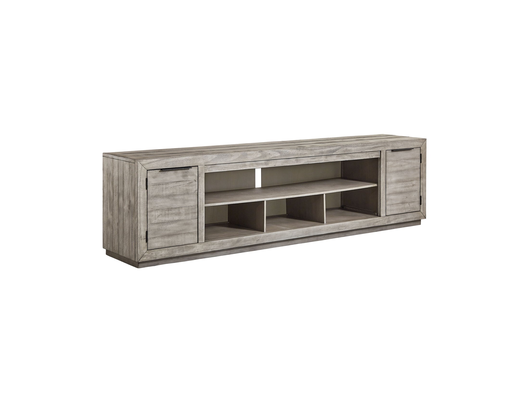 Naydell - XL TV Stand w/Fireplace Option - Gray