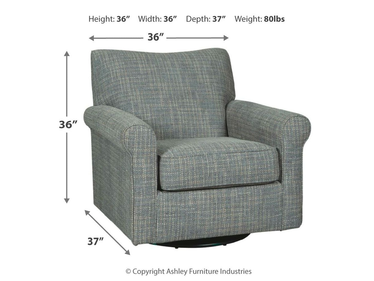 Renley - Swivel Glider Accent Chair - Ash