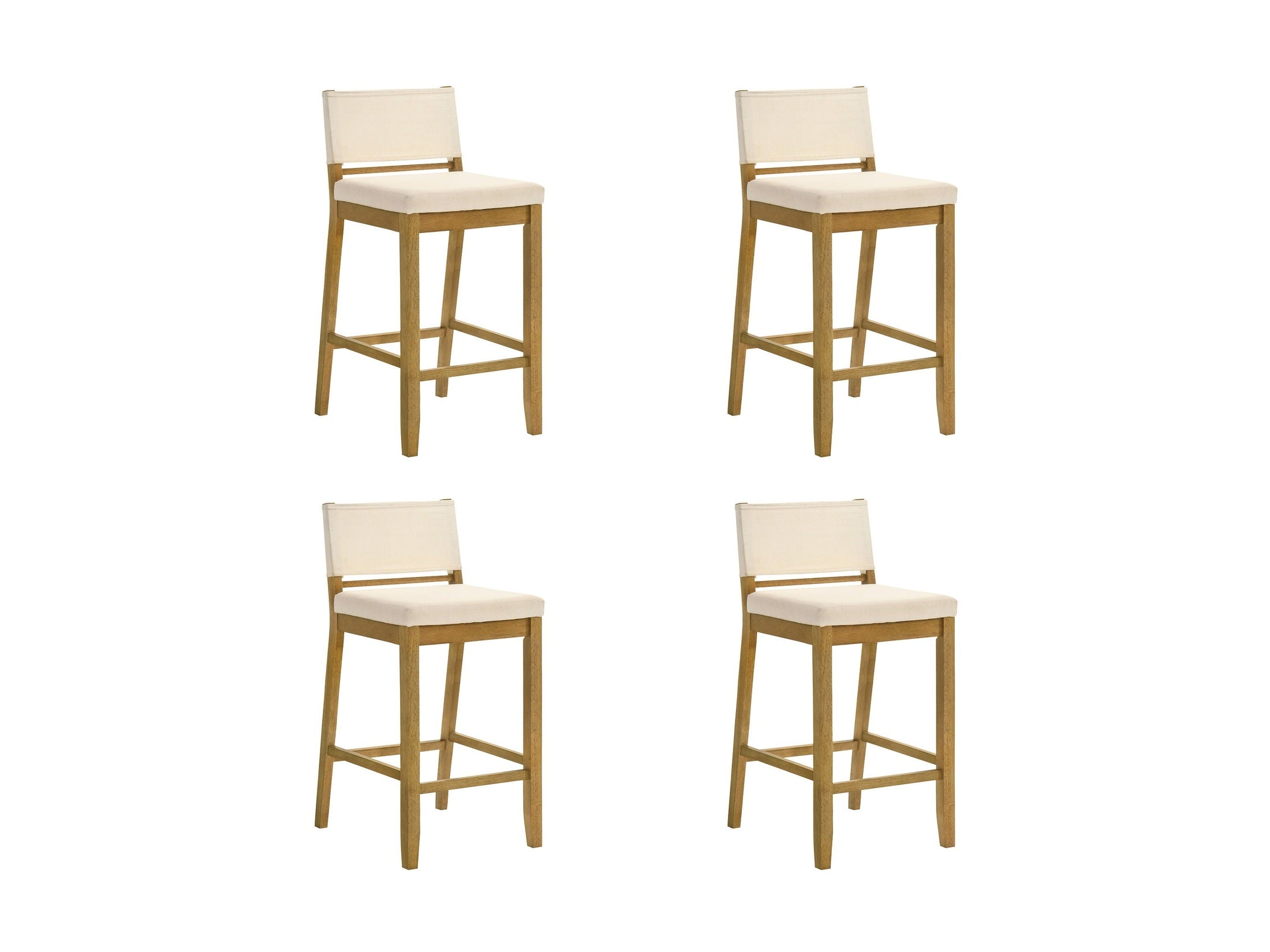 Yaneli - Contemporary Natural Wood Bar Height Kitchen Bar Stool