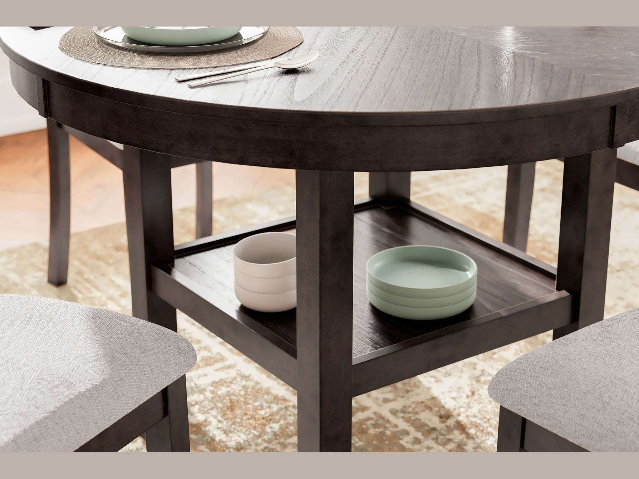 Langwest - Dining Room Table Set (Set of 5) - Brown