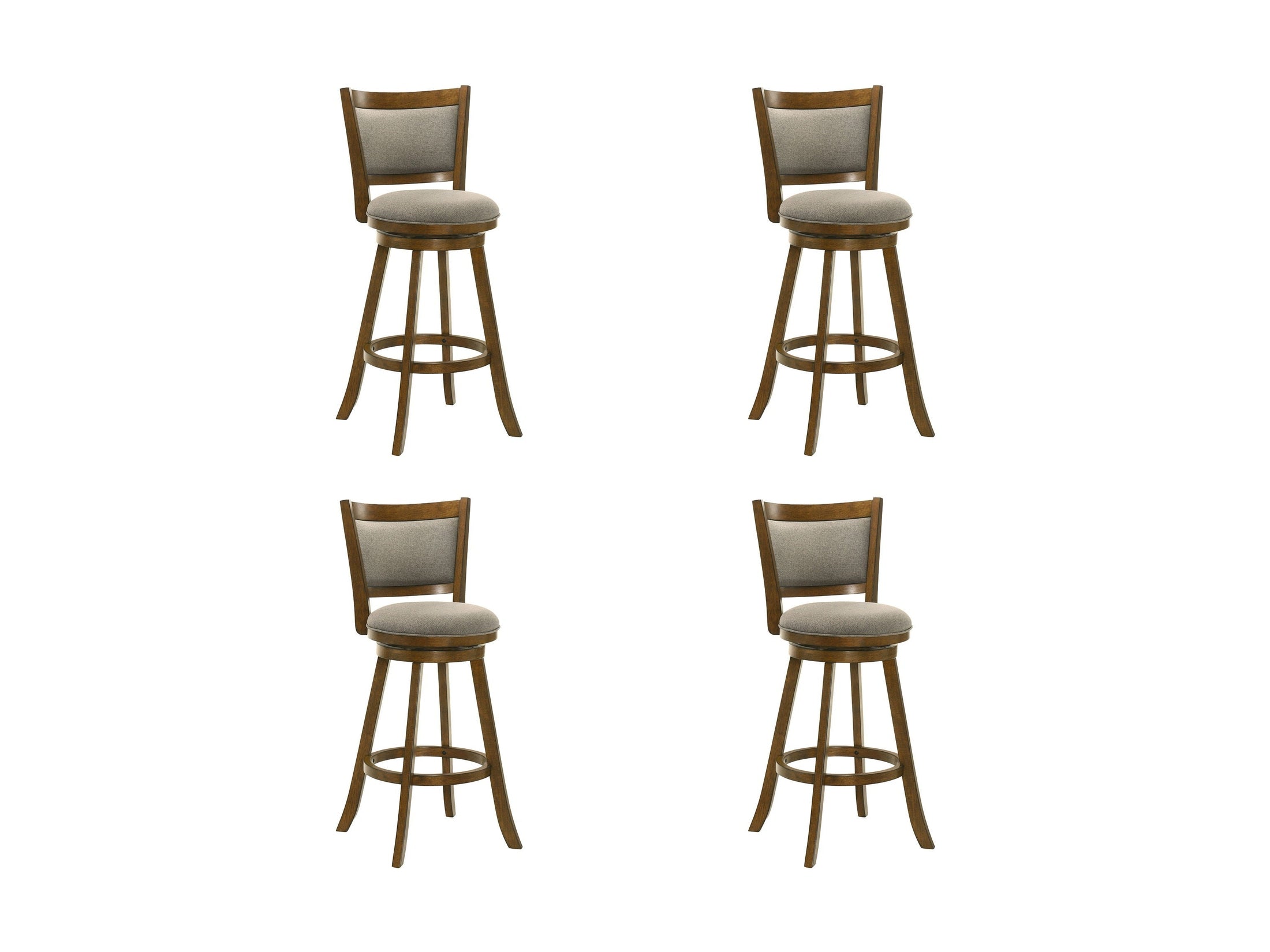 Aiden - Modern Farmhouse Swivel Wood Bar Height Kitchen Bar Stool