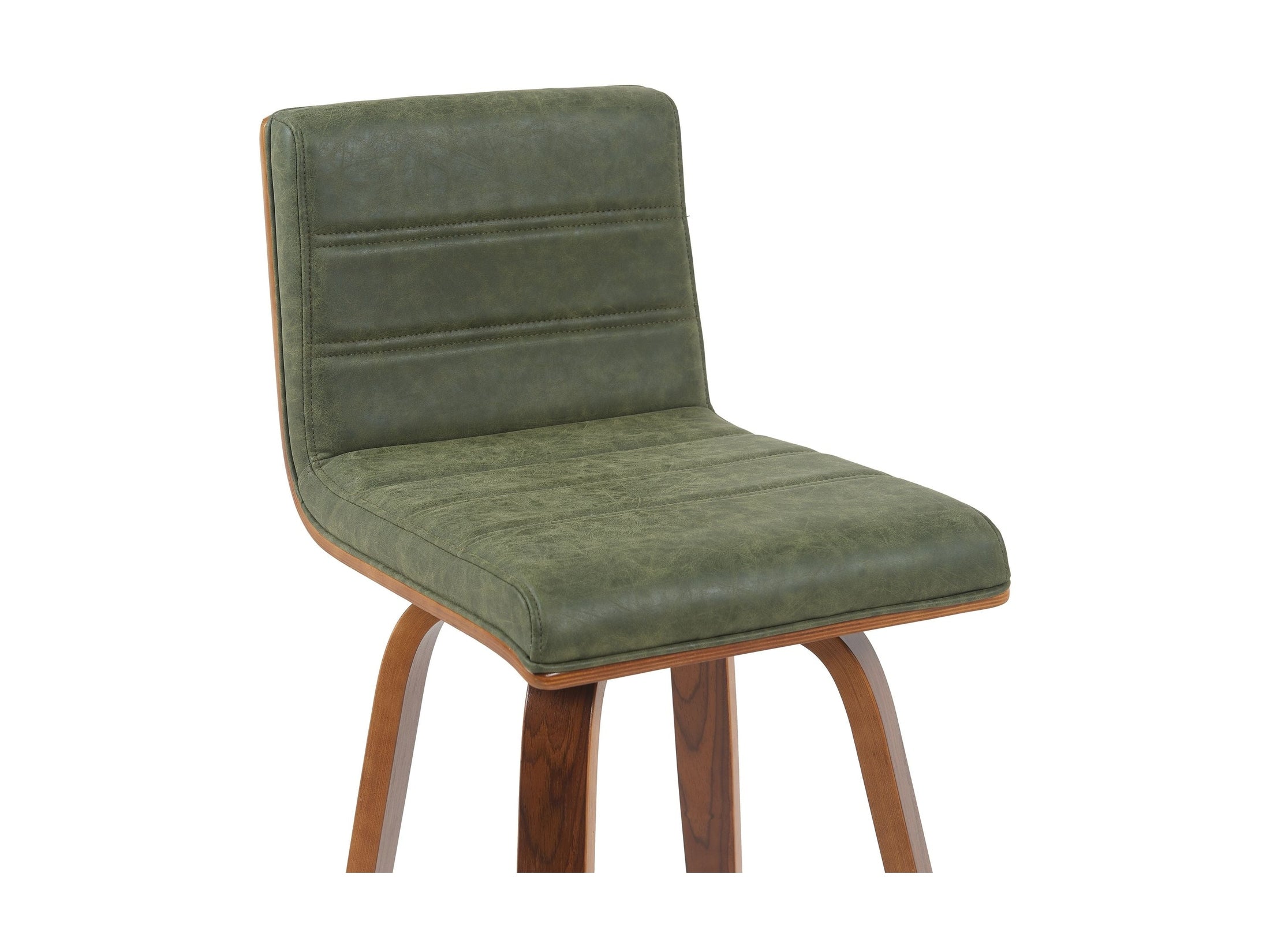 Vienna - Modern Counter Height Swivel Bar Stool - Walnut Finished Wood Frame