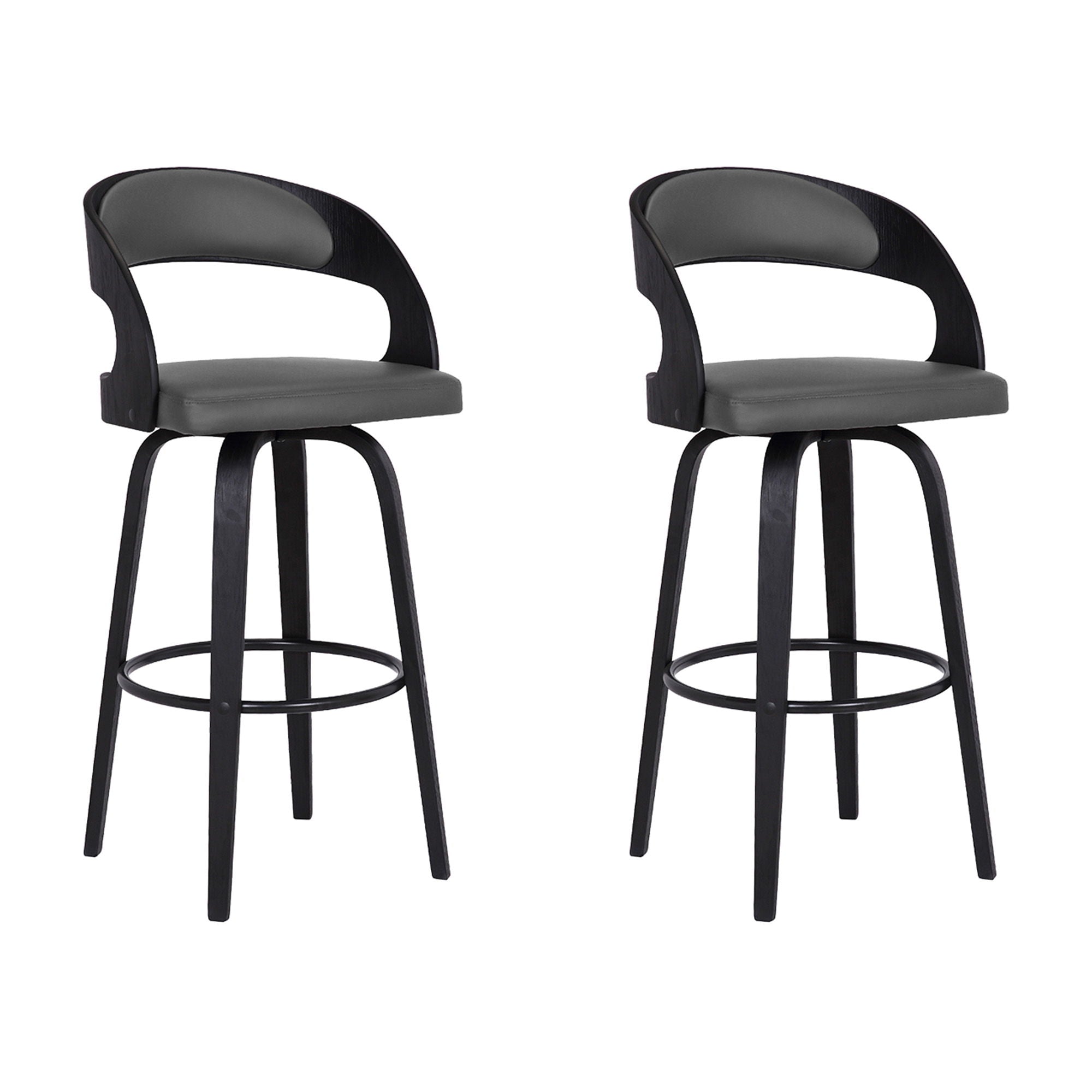 Shelly - 26" Counter Height Swivel Bar Stool With Black Frame