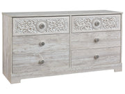 Paxberry - Six Drawer Dresser - Vinyl-Wrapped - Whitewash