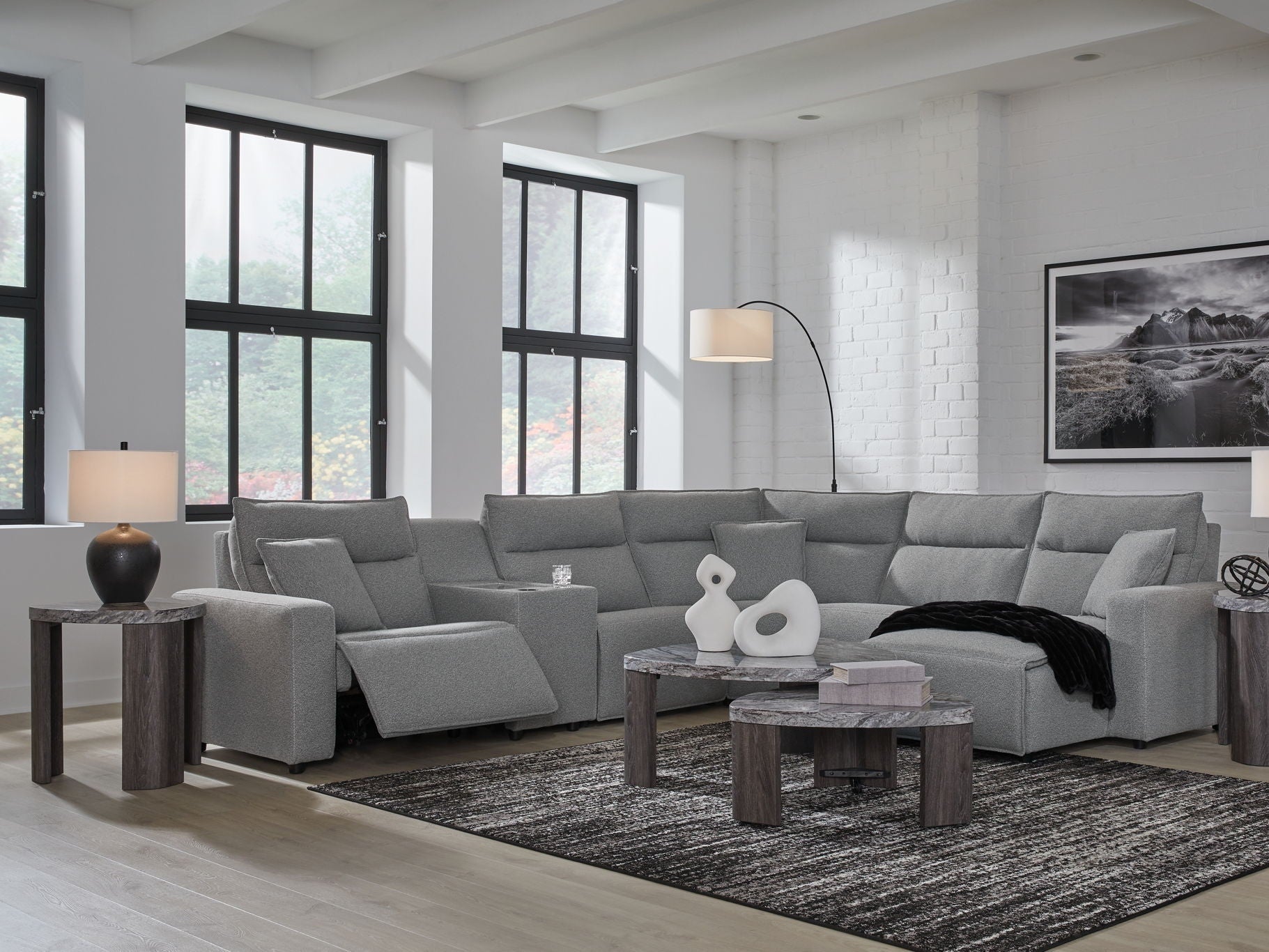 Modmax II - Reclining Sectional - Salt And Pepper