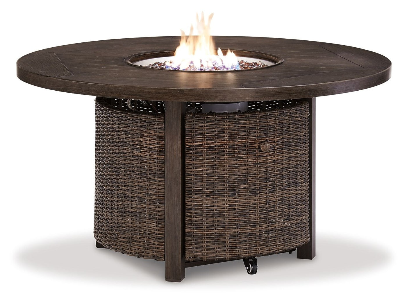 Paradise Trail - Round Fire Pit Table - Medium Brown