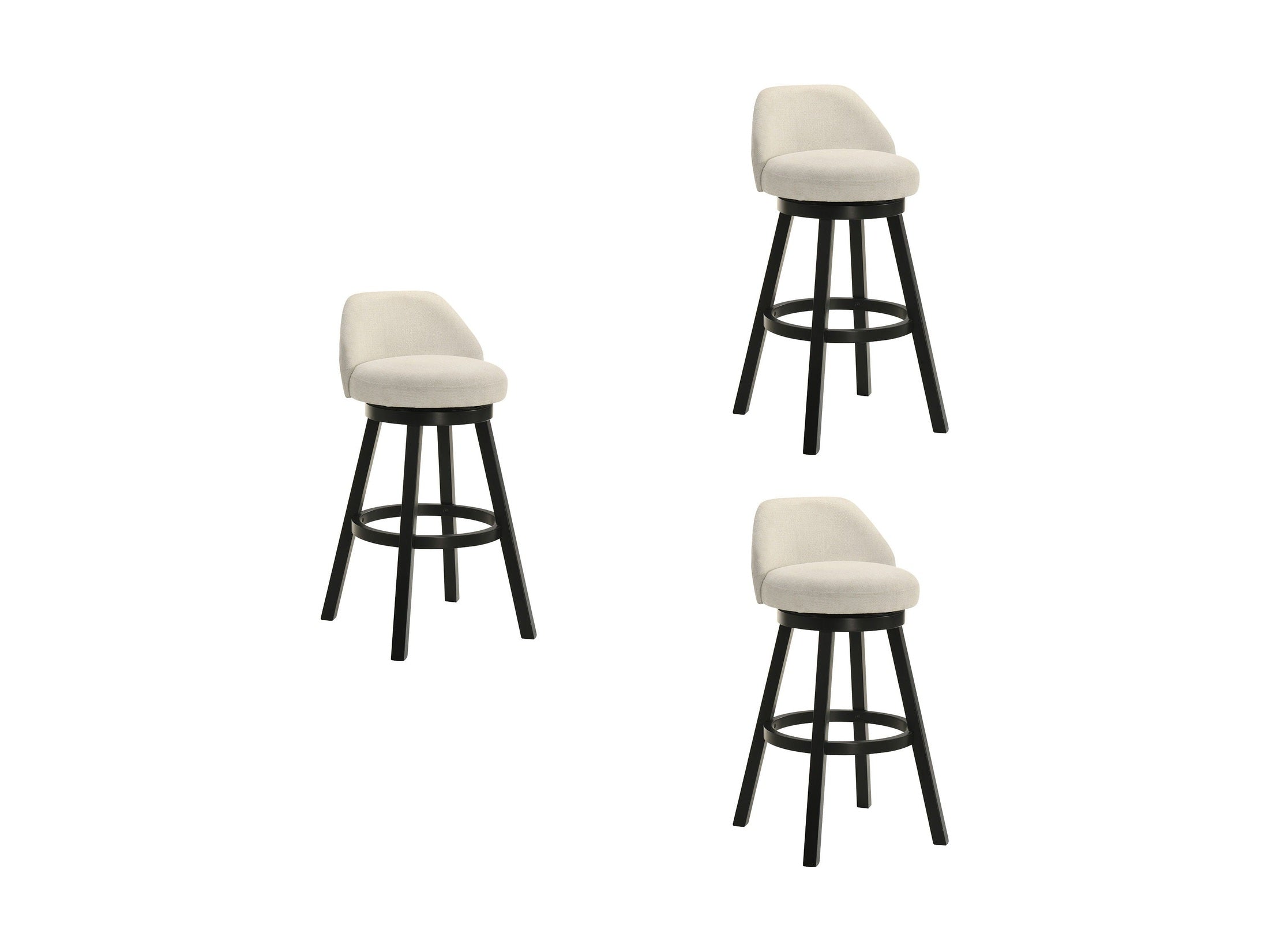Erika - Modern Transitional Swivel Wood Bar Height Kitchen Bar Stool