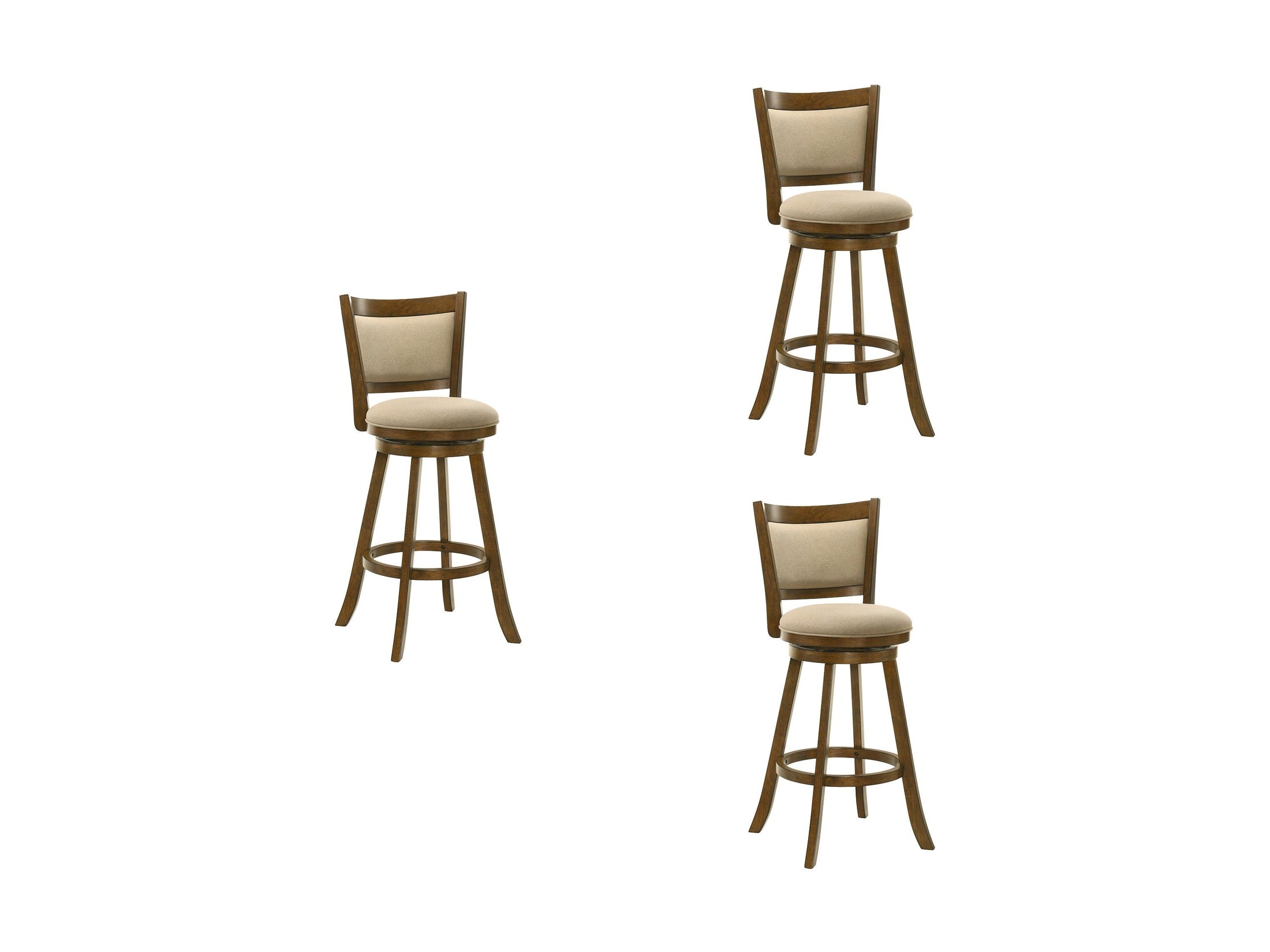 Aiden - Modern Farmhouse Swivel Wood Bar Height Kitchen Bar Stool