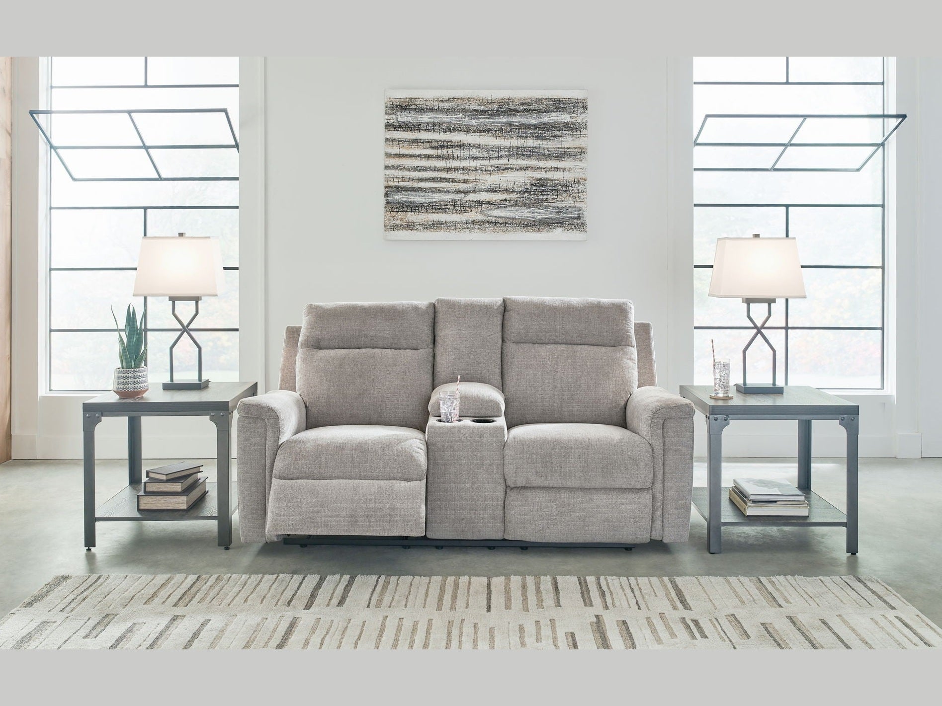 Barnsana - Dbl Power Reclining Loveseat With Console