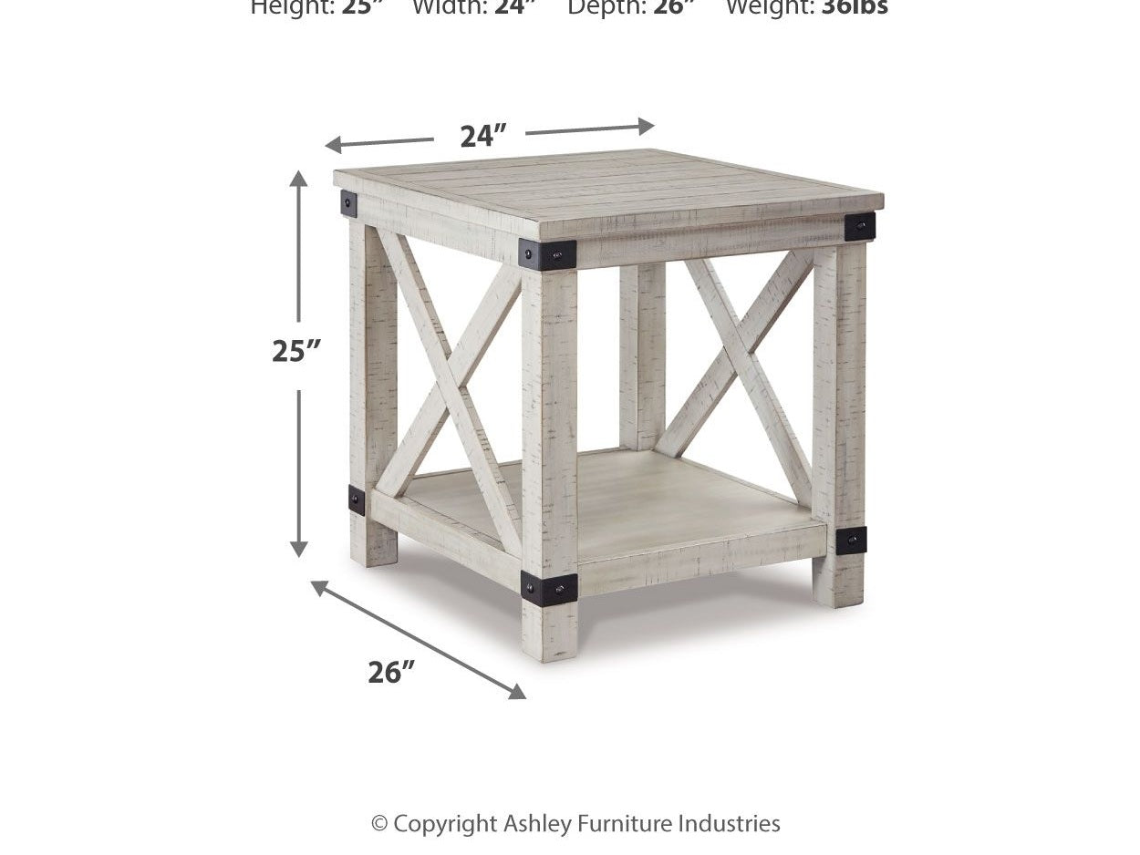 Carynhurst - Rectangular End Table - Whitewash