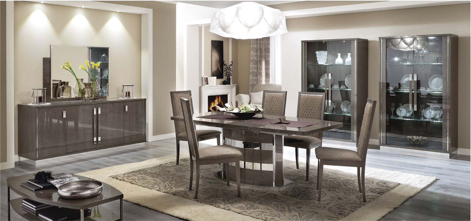 Platinum - Slim Dining Table - Silver Birch