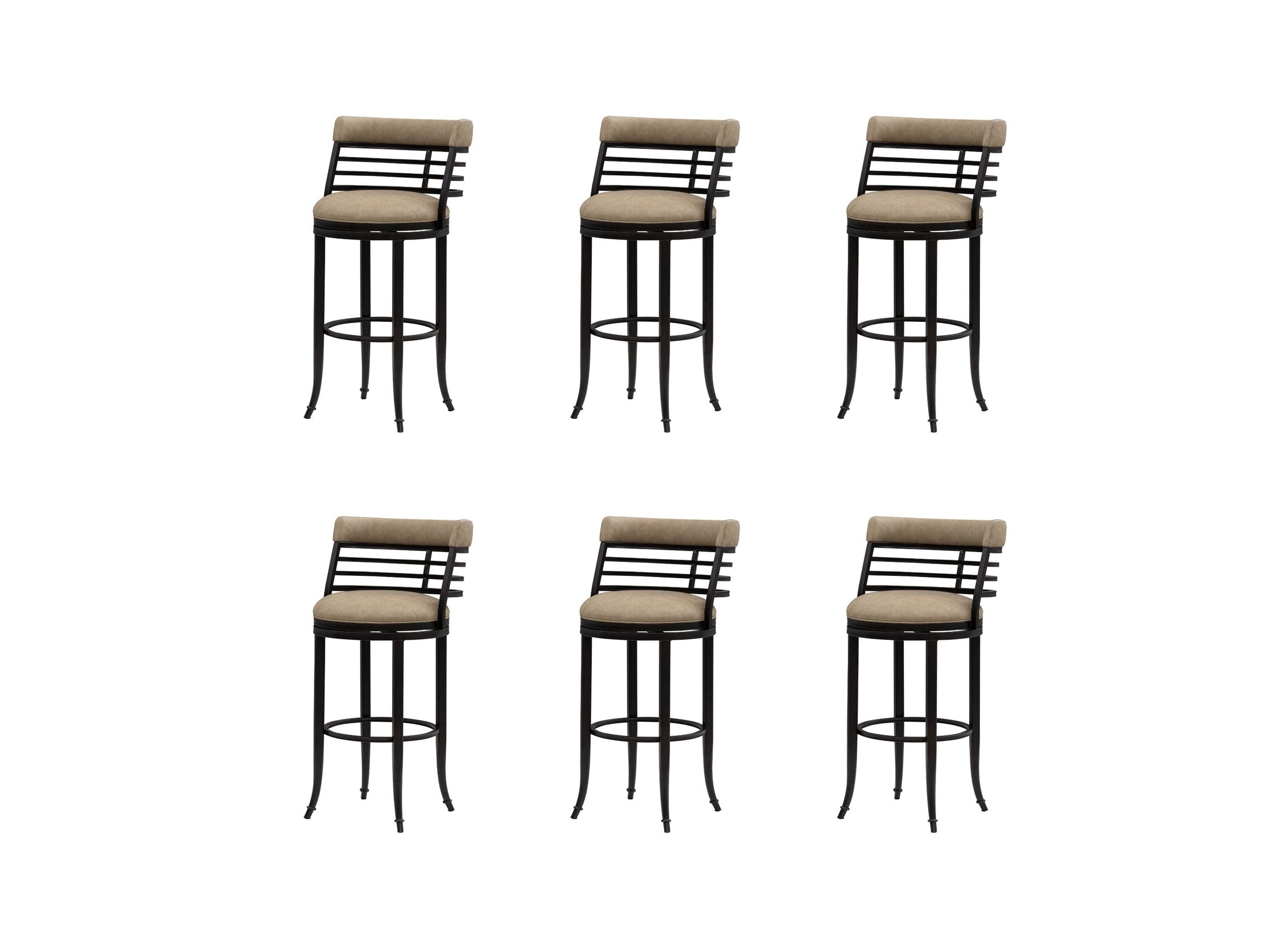 Telia - Upholstered Swivel Bar Height Barstool