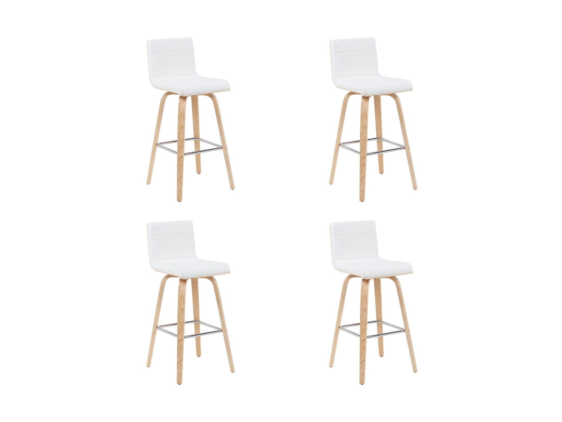Vienna - Modern Swivel Bar Height Stool - Patterned Oak Wood Frame