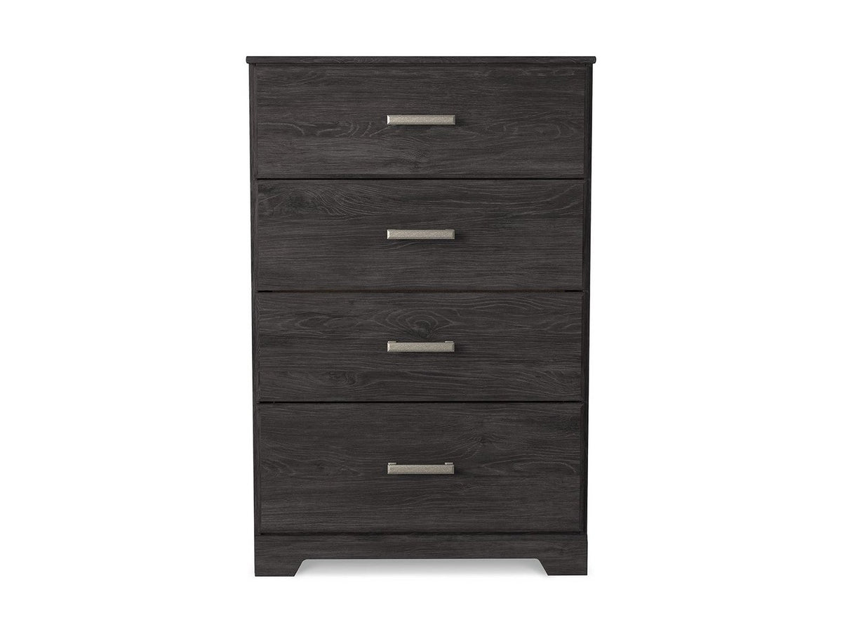 Belachime - Four Drawer Chest - Charcoal