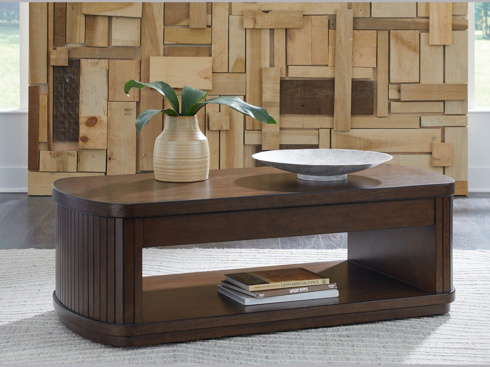 Korestone - Lift Top Cocktail Table - Dark Brown