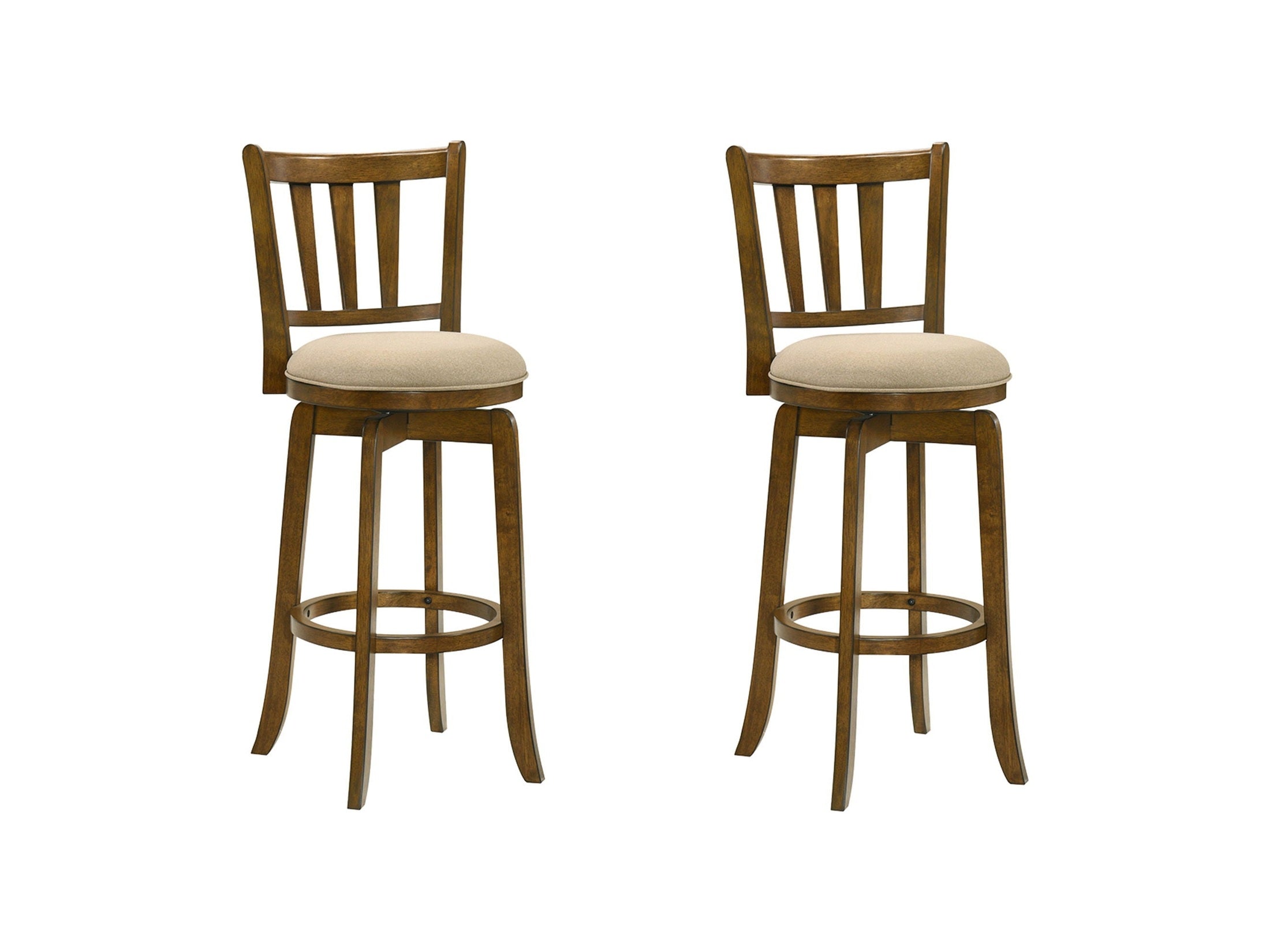 Wren - Modern Farmhouse Swivel Wood Bar Height Kitchen Bar Stool