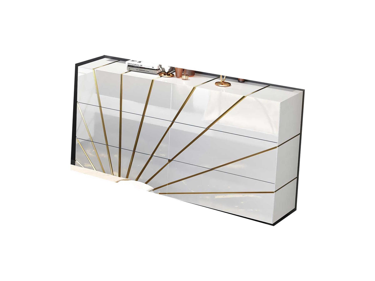 Oro - Double Dresser 6 Drawers - White