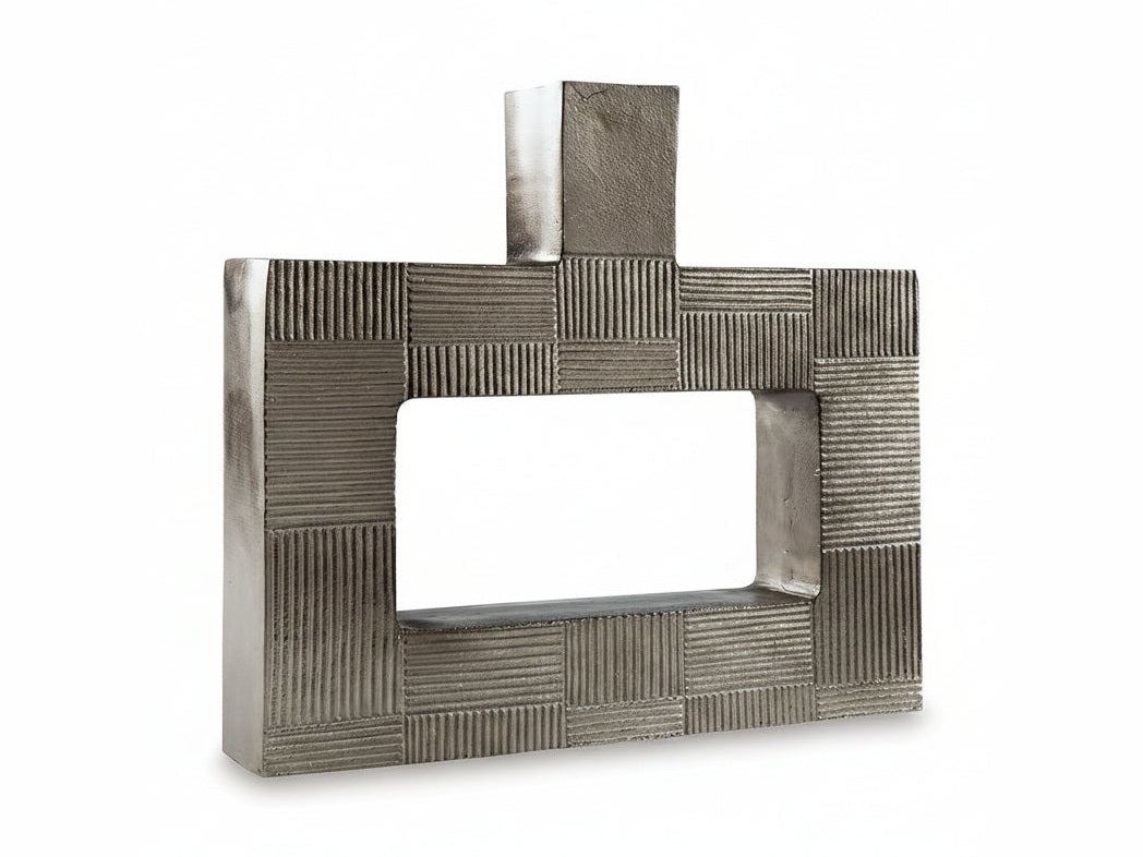 Wrengrove textured rectangular sculpture on a white background.