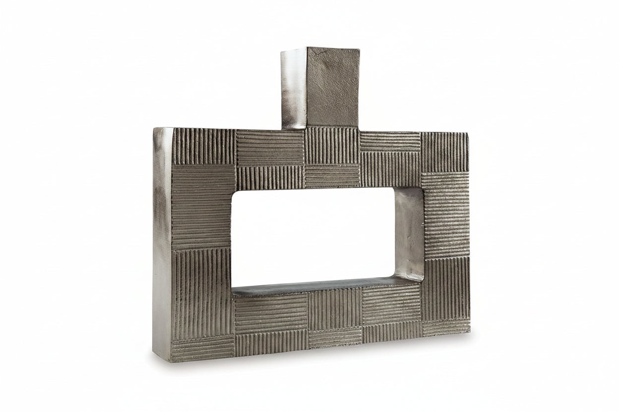 Wrengrove textured rectangular sculpture on a white background.