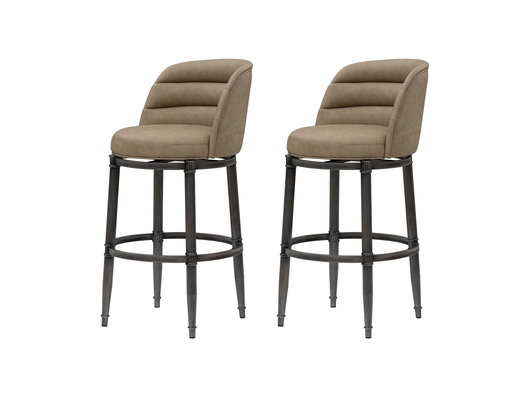 Eunice - Faux Leather Upholstered Swivel Barstool
