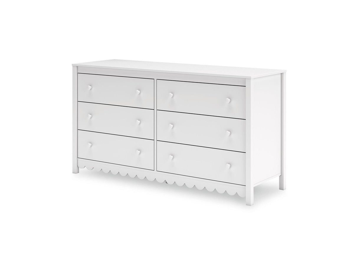 Hallityn - Six Drawer Dresser - White