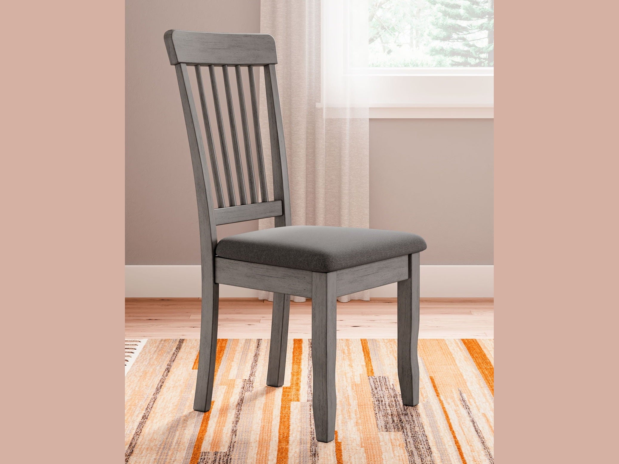 Shullden - 5 Pc. - Drop Leaf Table, 4 Side Chairs - Gray