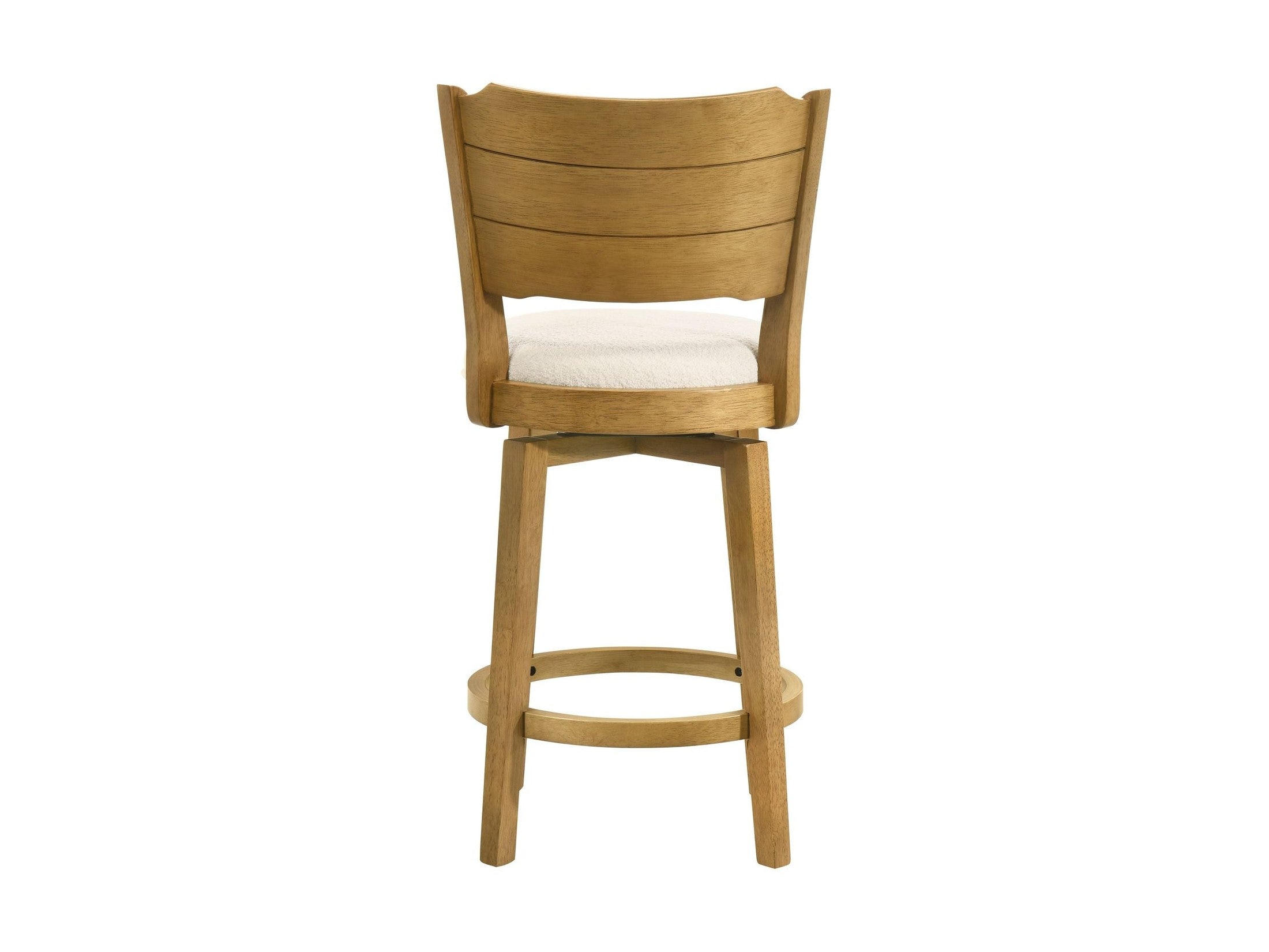 Winsley - Coastal Modern Swivel Wood Counter Height Kitchen Bar Stool