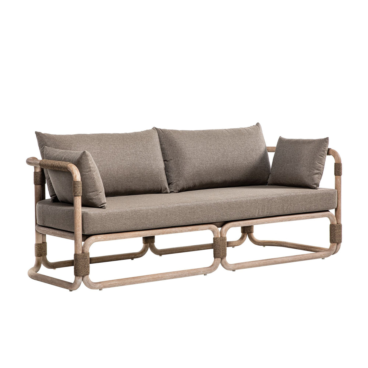 Baja - 4-Piece Outdoor Conversation Set With Cushions - Brown Eucalyptus