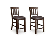 Haddigan - Upholstered Barstool (Set of 2) - Dark Brown