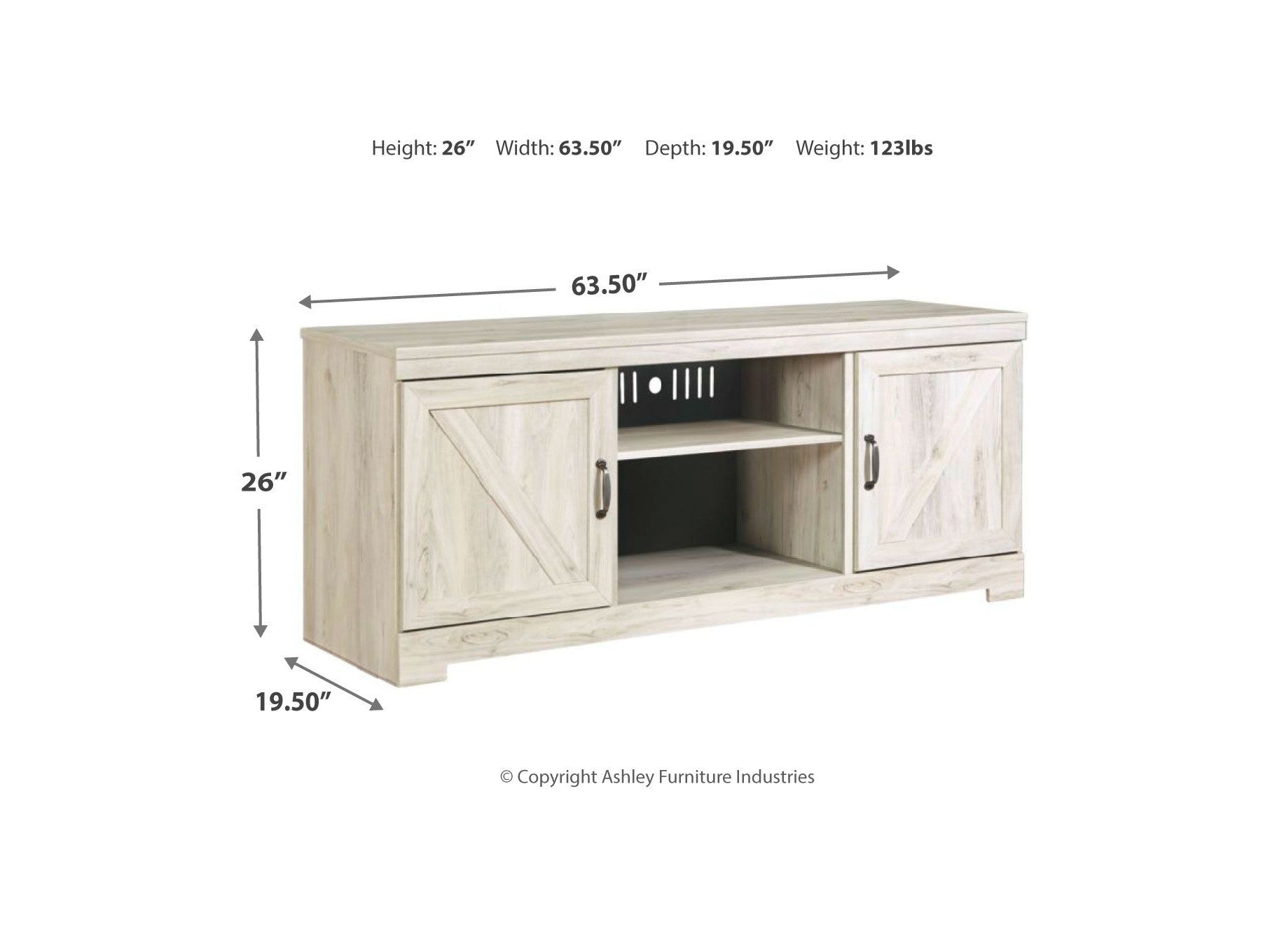 Bellaby - TV Stand W/Fireplace Option
