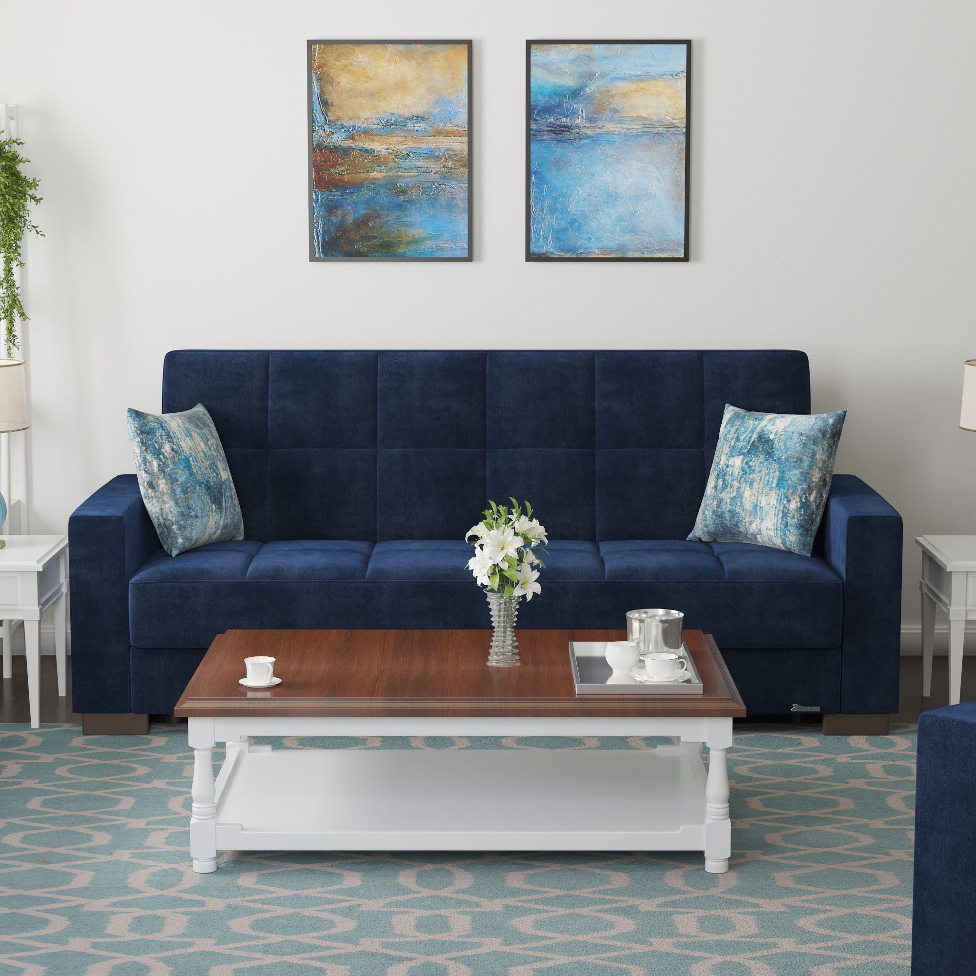 Ottomanson Armada - Upholstered Convertible Sofabed With Storage - Microfiber