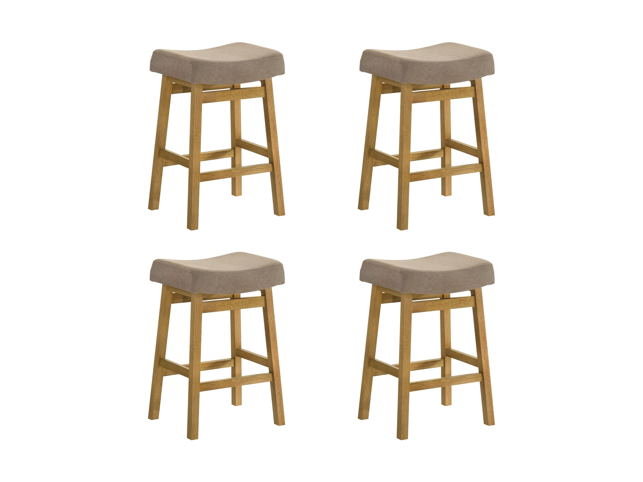 Lenon - Modern Farmhouse Wood Counter Height Kitchen Bar Stool