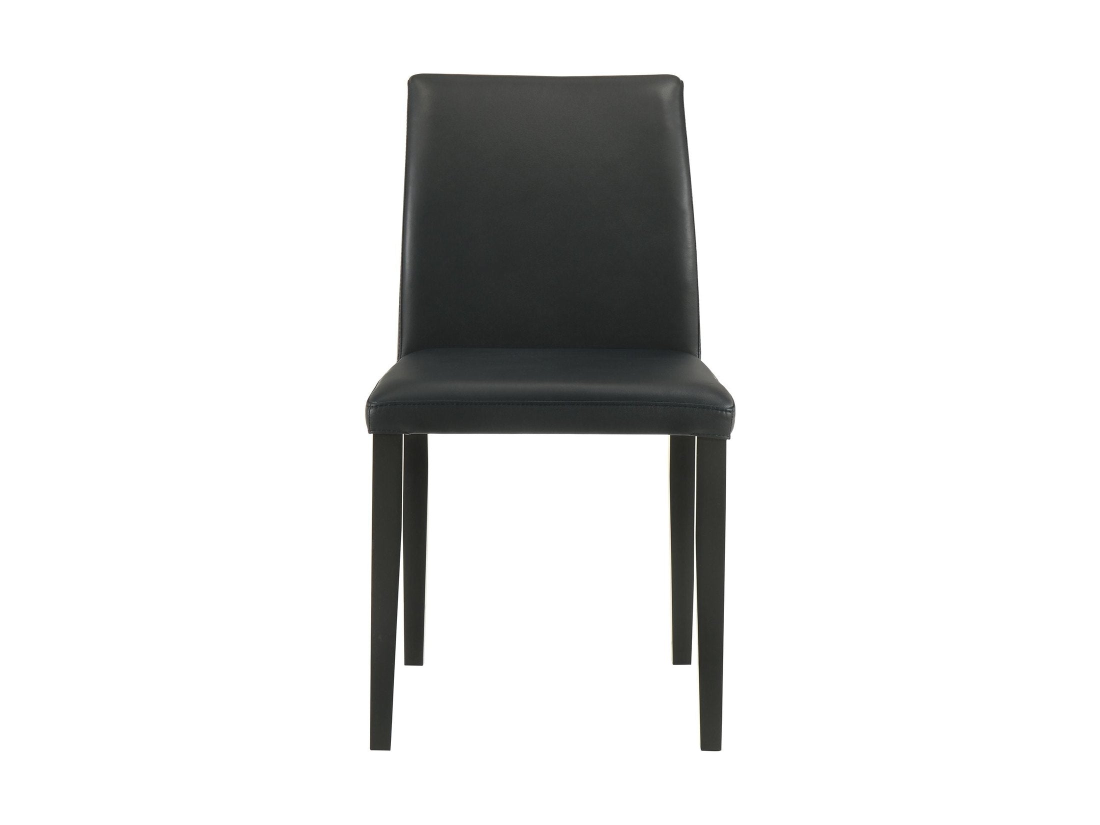 Elyza - Full Back Top Grain Leather Upholstered Wood Dining Chairs (Set of 2)