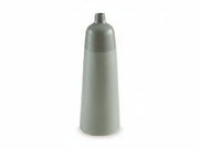Peerland tall gray ceramic vase on a white background.