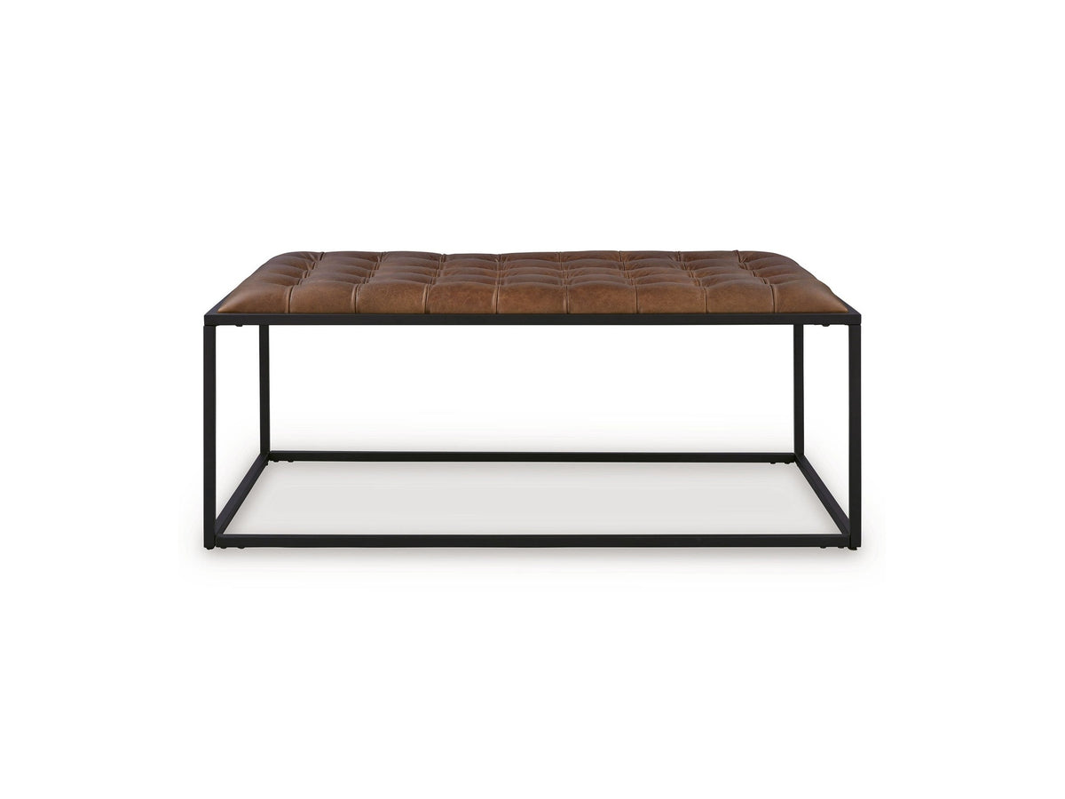 Junsor - Cocktail Ottoman - Brown / Black