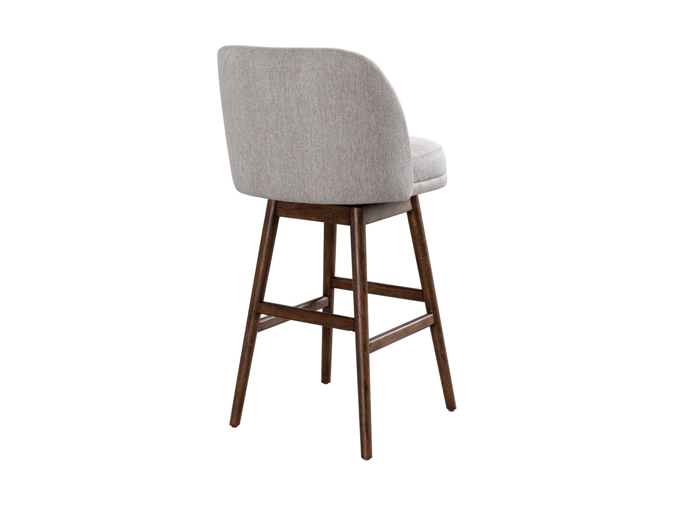 Sadie - Solid Wood Upholstered 30" Bar Height Swivel Barstool