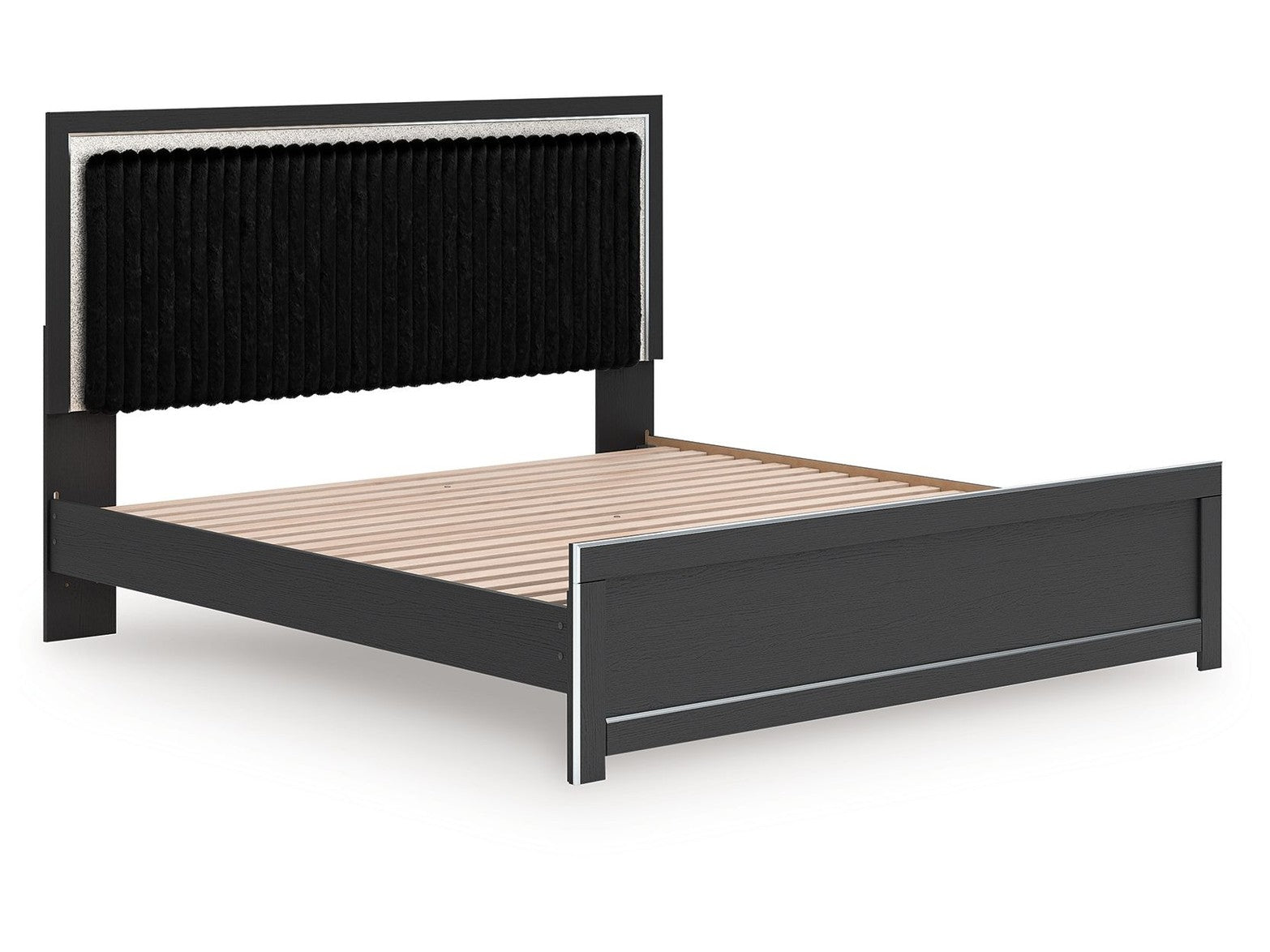 Birmonton - Upholstered Panel Bed With Roll Slats