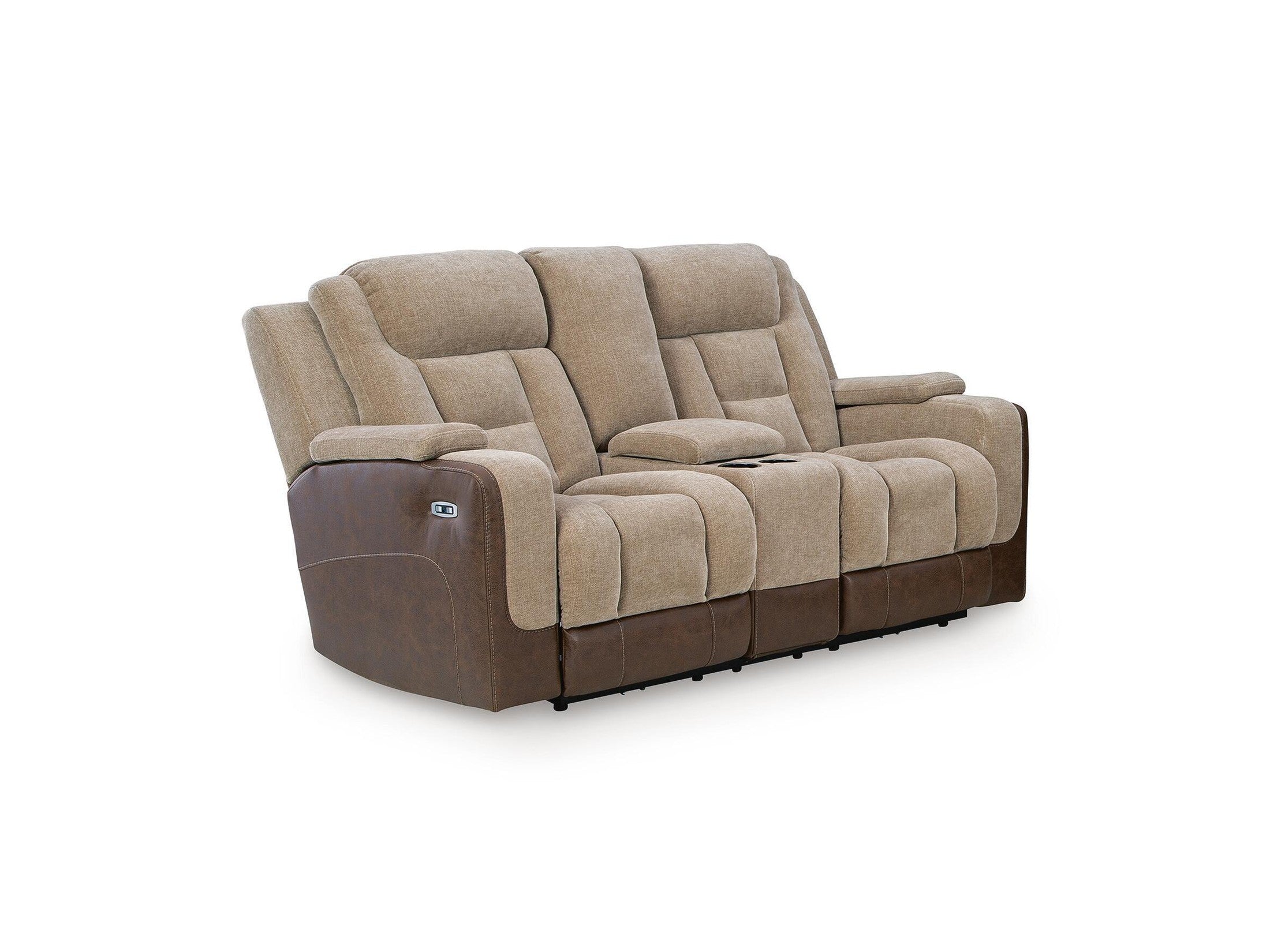 Mixed Motion - Power Reclining Loveseat With Console / Adjustable Headrest
