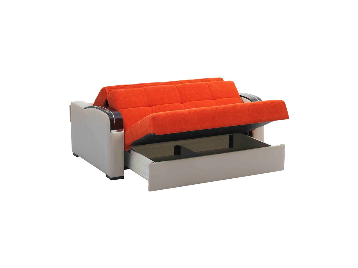 Ottomanson Sleep Plus - Upholstered Convertible Loveseat With Storage