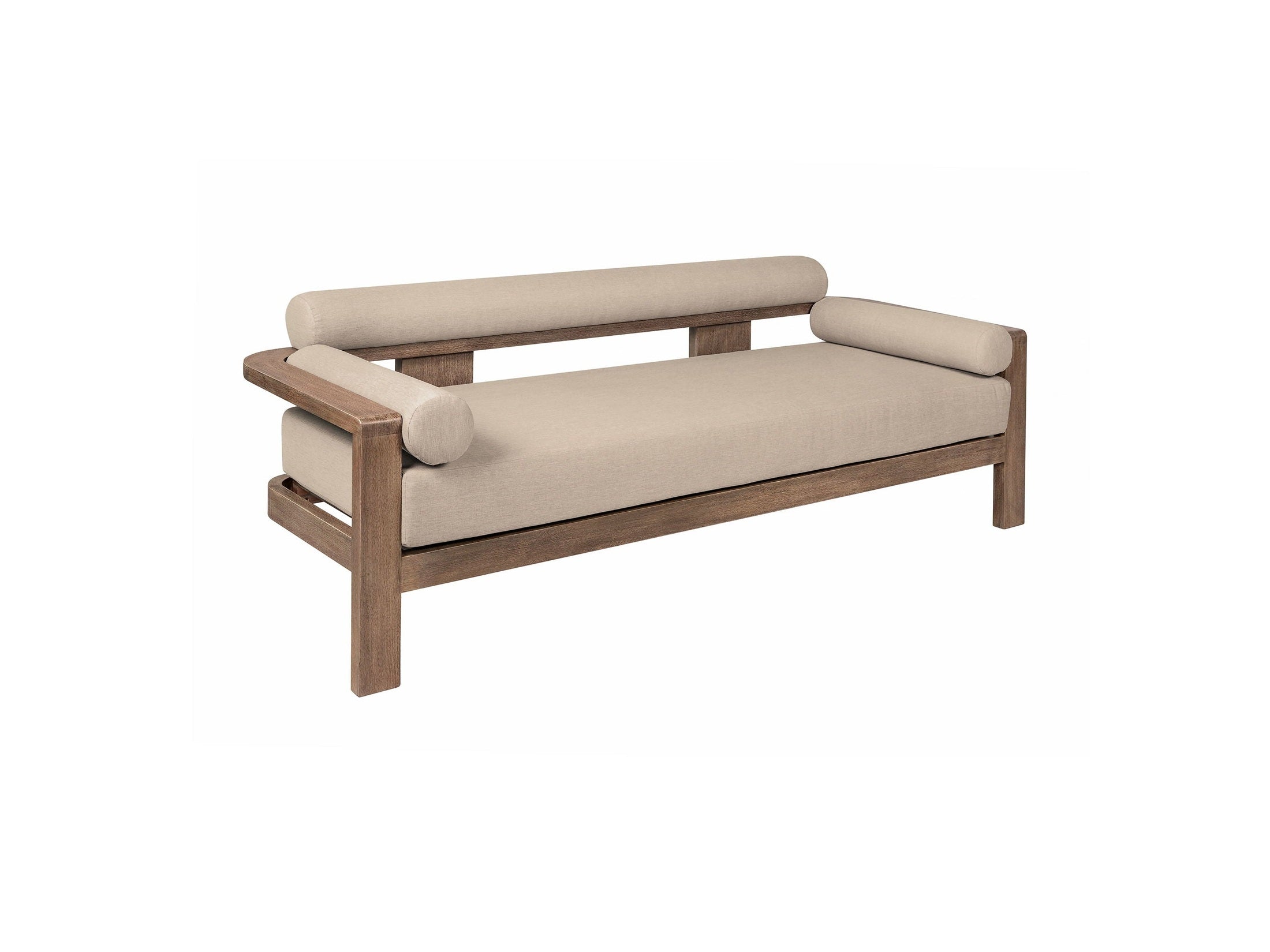 Relic - Outdoor Patio Sofa - Weathered Eucalyptus / Taupe
