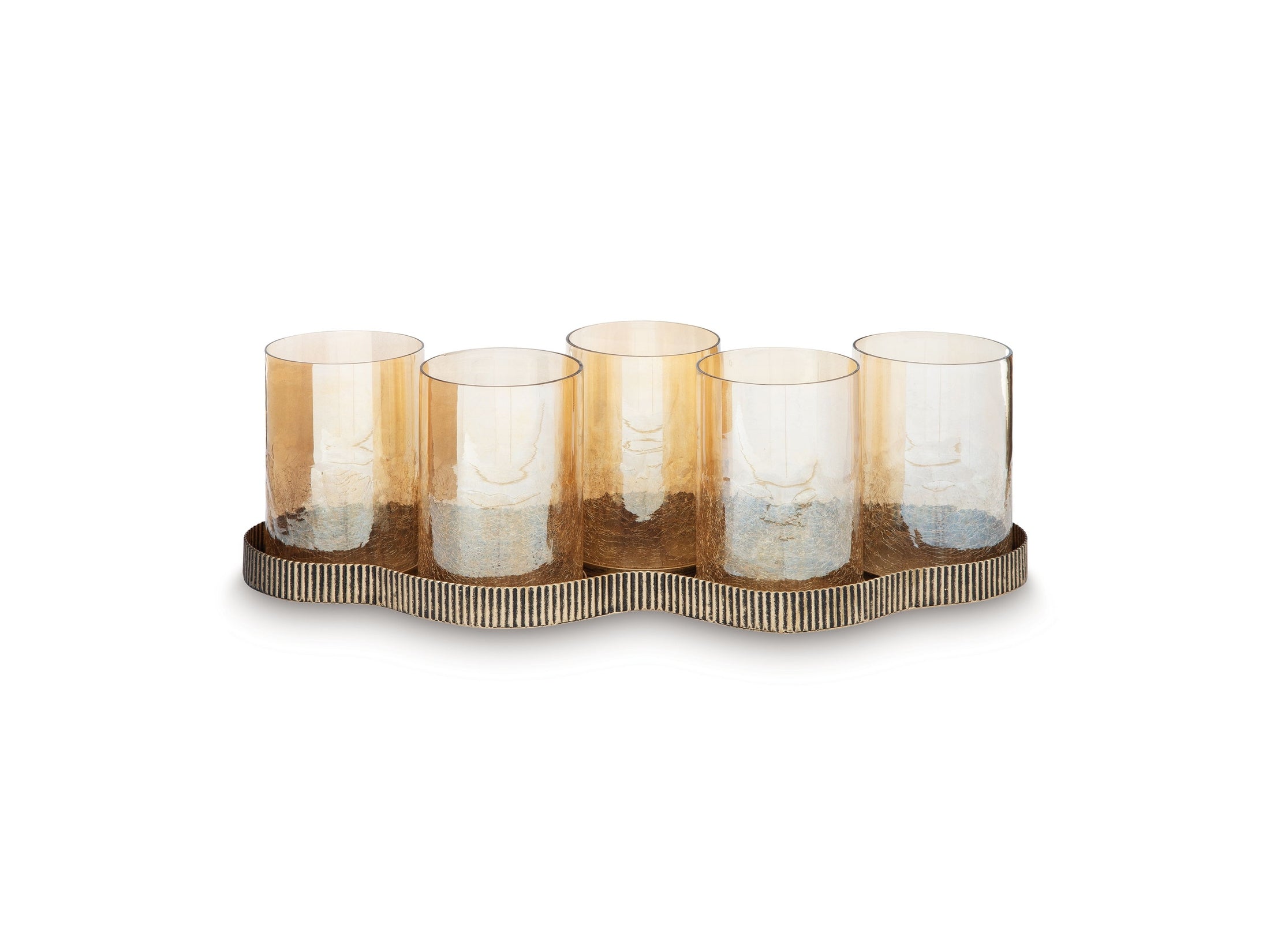 Evereton - Candle Holder - Antique Gold Finish