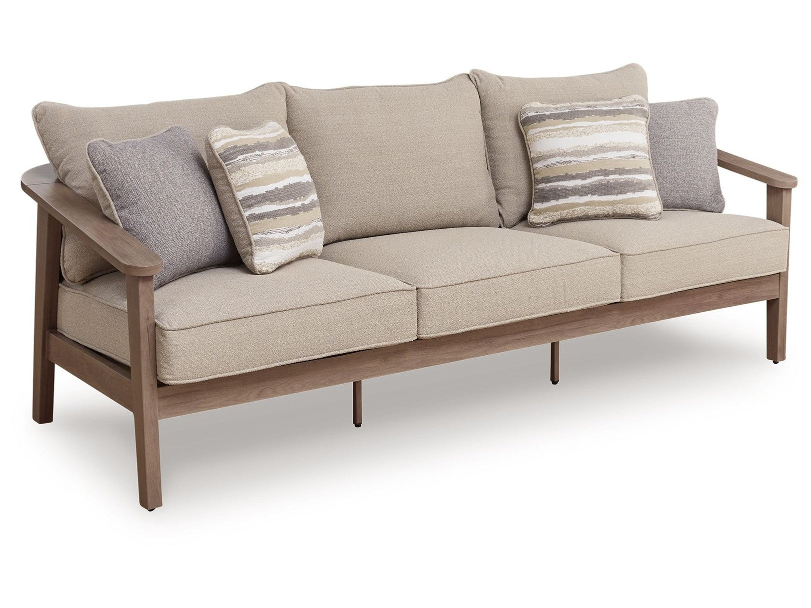 Francis Beach - Sofa With Cushion - Natural / Gray