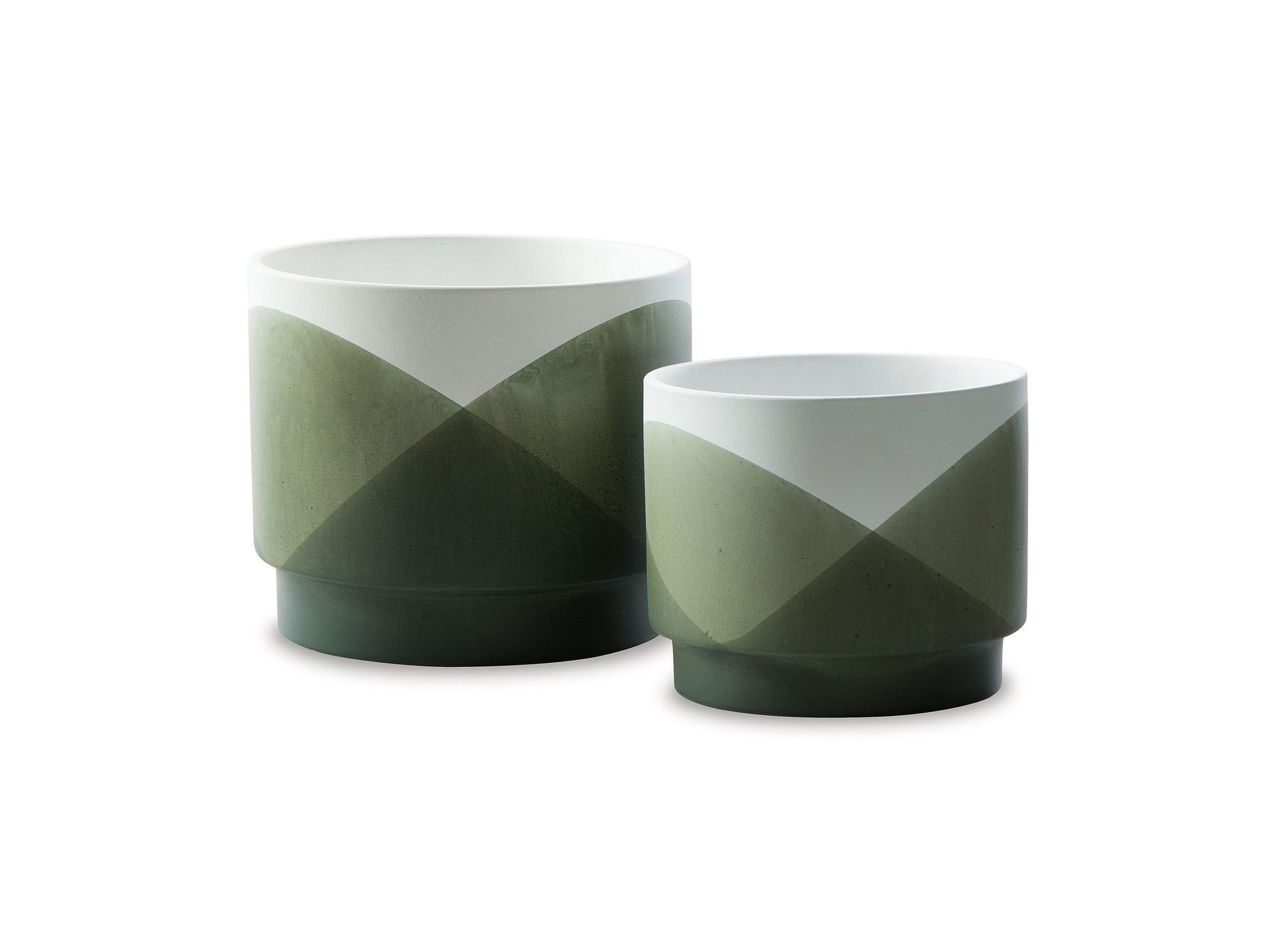 Ardenridge - Planter Set (Set of 2) - Green / White