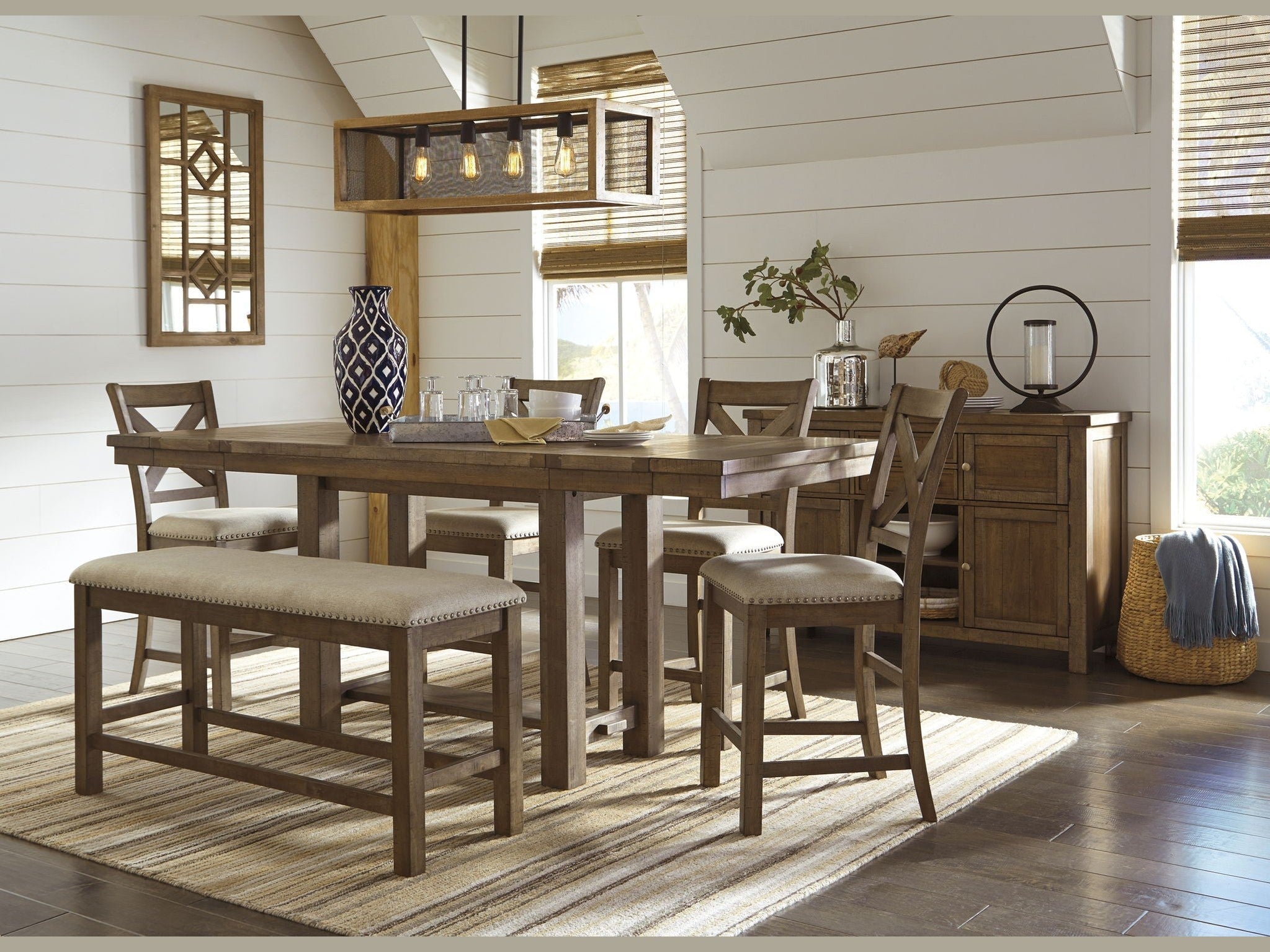 Moriville - Double UPH Bench  - Beige