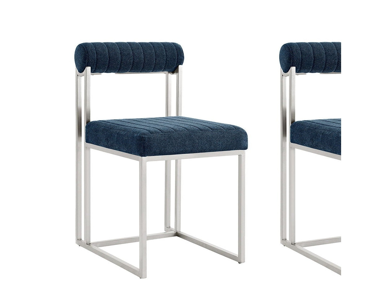 Anastasia - Dining Room Chair Set With Brushed Silver Frame