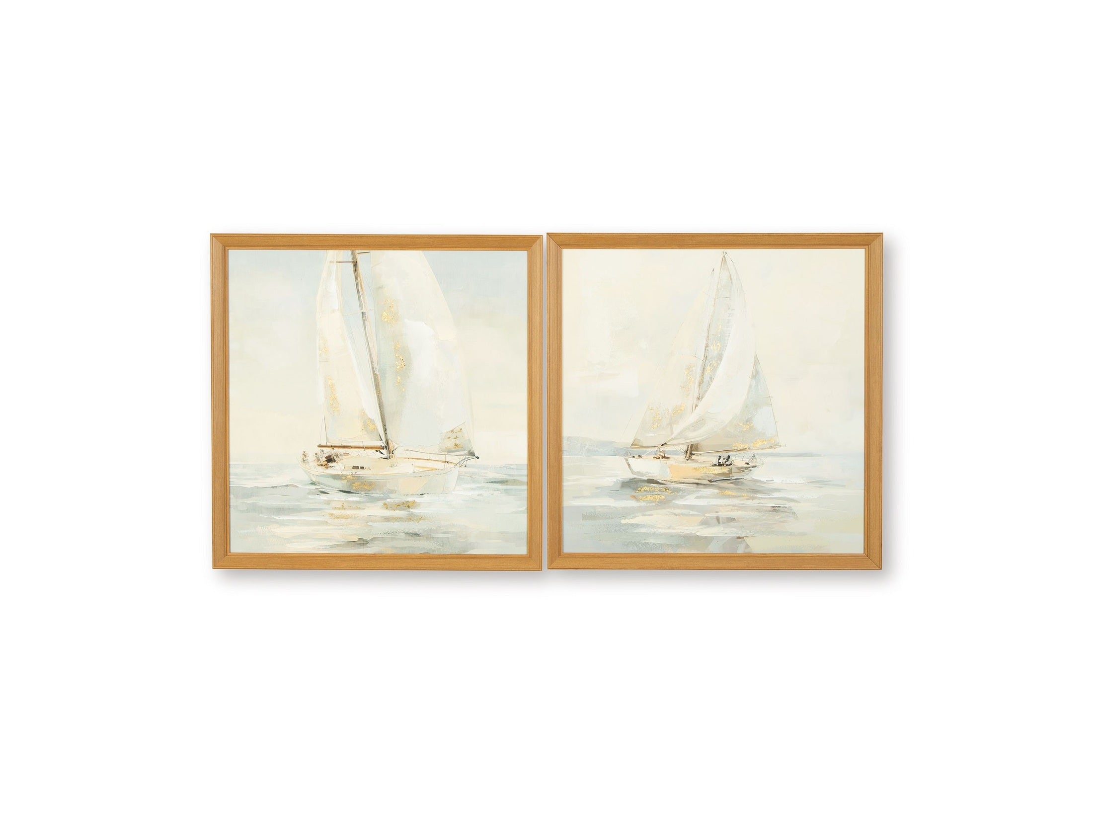 Winbrook - Wall Art Set (Set of 2) - Gray / Tan / Gold Finish