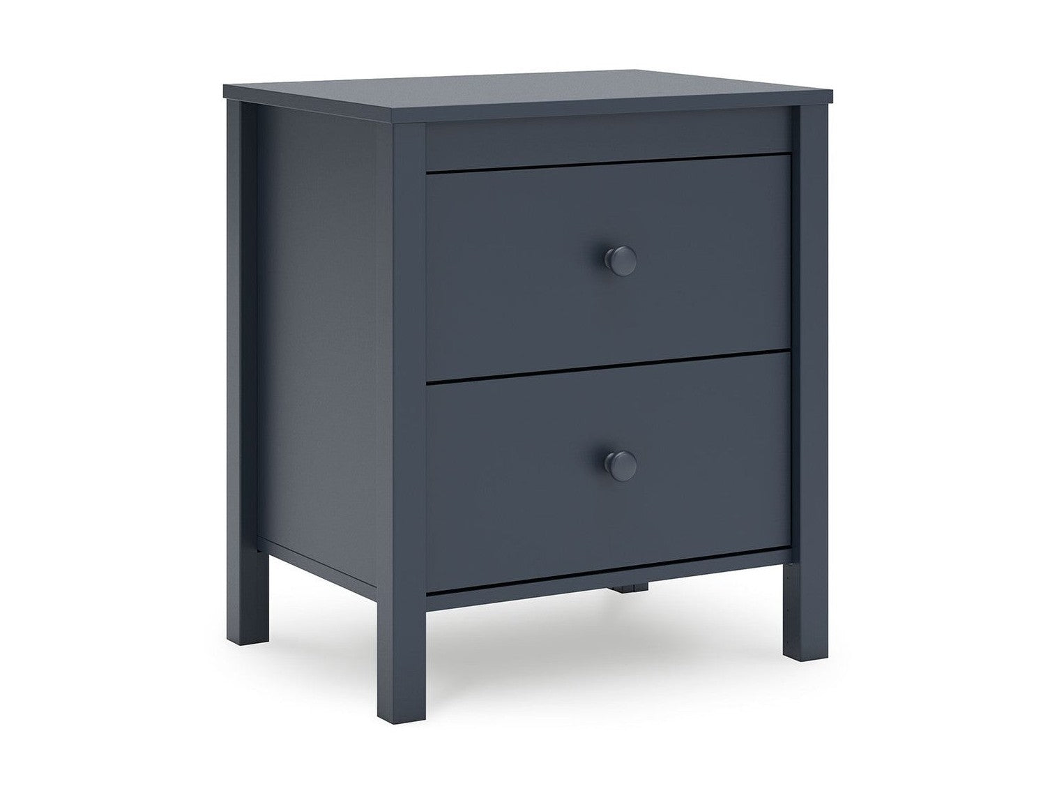 Simmenfort - Two Drawer Night Stand - Navy Blue