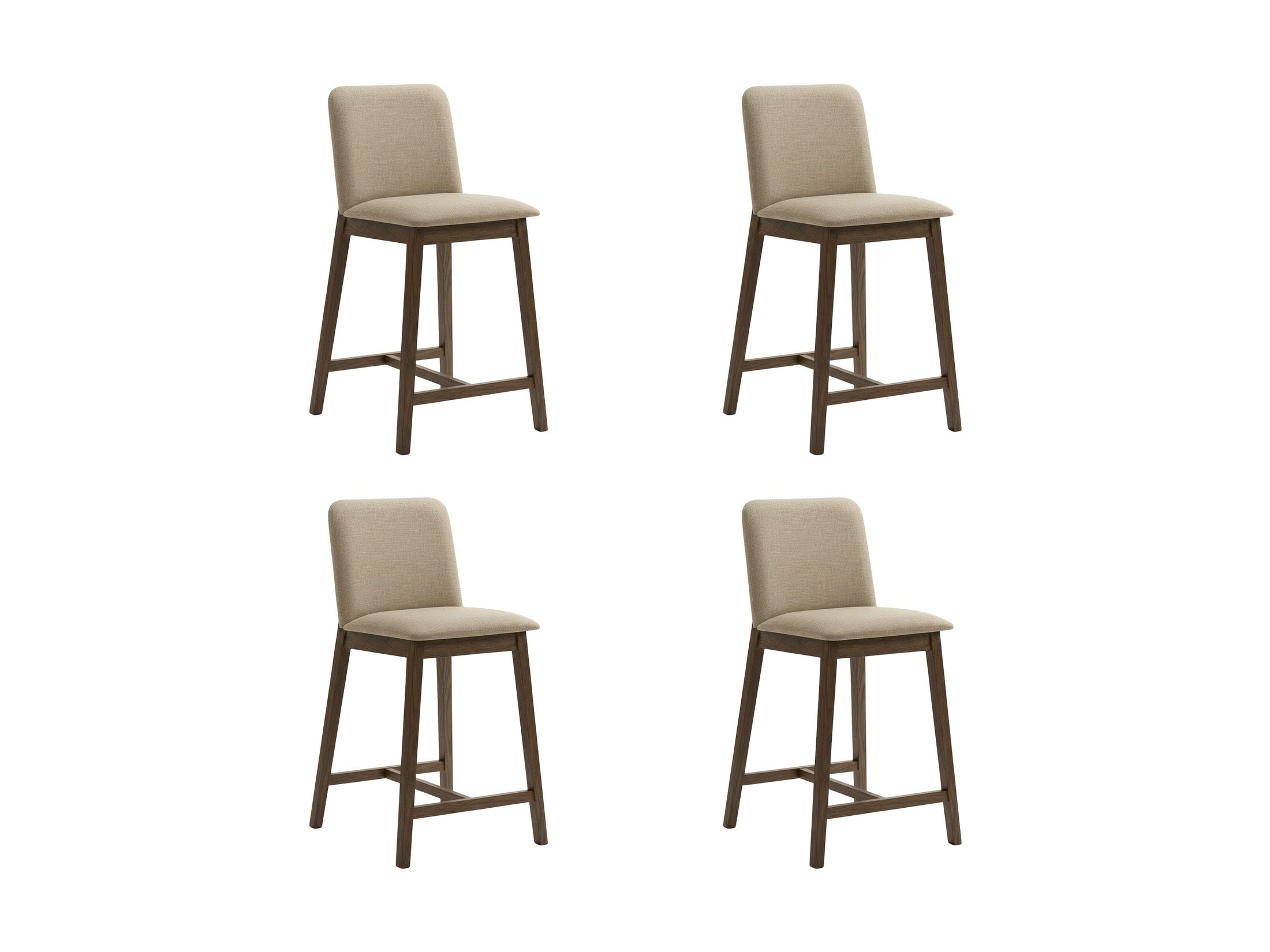 Allin Upholstered Wood Counter Height Barstool