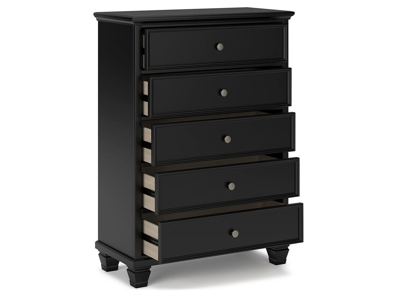 Lanolee - Five Drawer Chest - Black